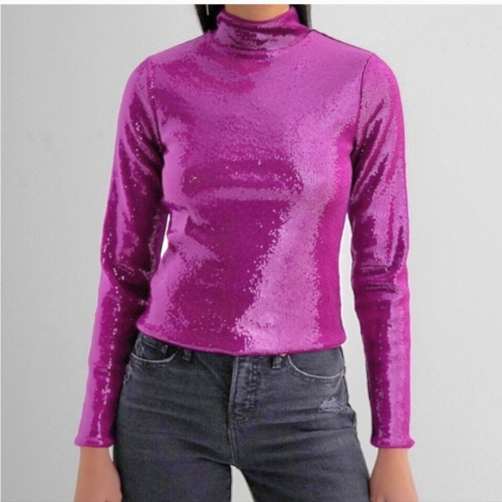 FIRM PRICE Express sequins top NEW NWT Large